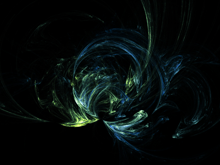 Abstract lightshow - light, blue, green, surreal