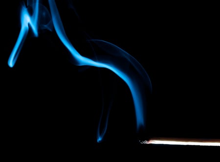 Cigarette... - abstract, black, white, blue, cigarette, smoke, 3d