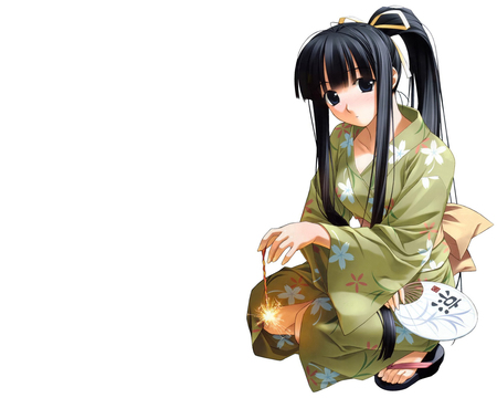 Hashimoto Takashi - beauty, sexy, hot, long hair, anime girl, stunning, pretty, beautiful, yukata, cute, japanese clothes