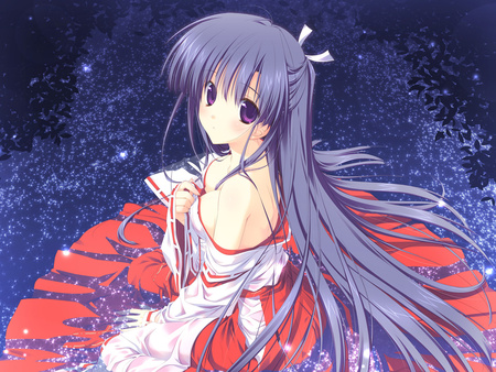 koumoto madoka - water, beautiful, koumoto madoka, kimono, miko