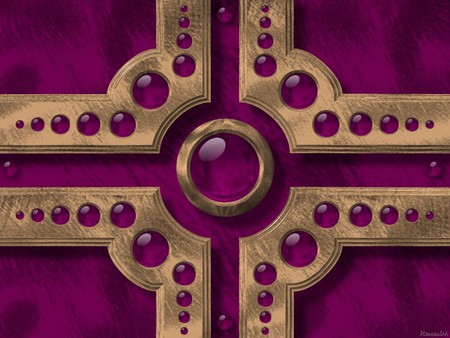 Purple and Gold Bar - gold, circles, purple, bar