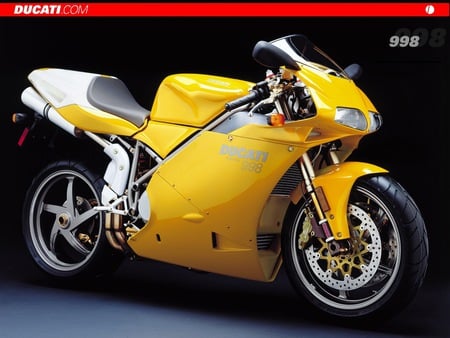 Yellow Ducati - bikes, ducati 998, motorbikes, heavy bikes