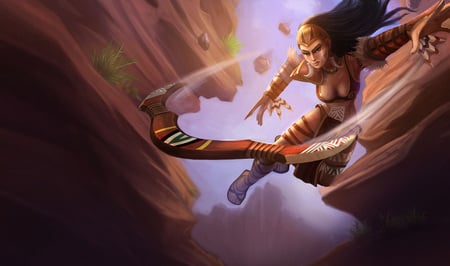 Sivir - The Battle Mistress - the battle mistress, abstract, female, league of legends, sivir, soul, girl, cg, fantasy, hd, weapon, sivir - the battle mistress, splash, sivir splash, action, video game