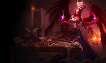 Morgana - The Fallen Angel - elf, angel, fallenangel splash, video game, blade, fantasy, cg, hd, spirit, morgana, league of legends, mistress, fallen, soul, splash