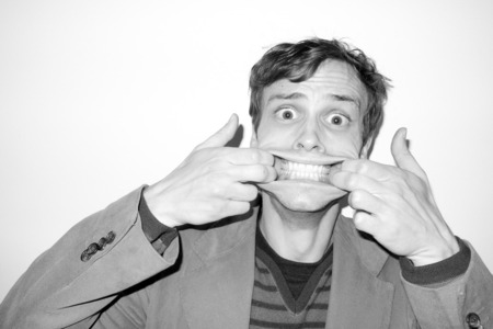 Funny Guy - actors, people, tv series, models, spencer reid, criminal minds, entertainment, celebrity, funny, matthew gray gubler, black and white