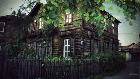 Old But Never Forgotten V - summer, architecture, home, house, tree, windows