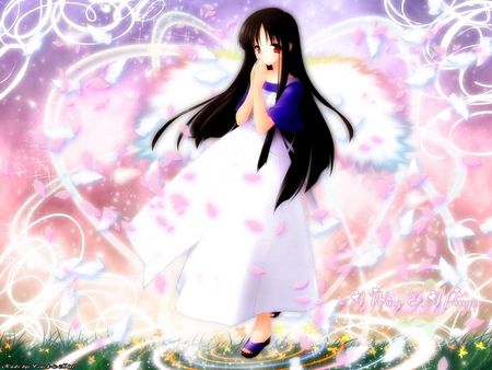 Magical Prayer - anime, white, prayer, magic, girl, angel