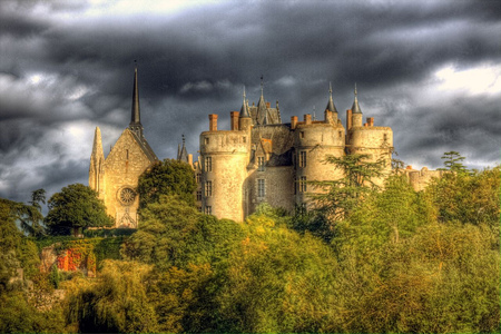 castle - tower, mediavel, fortress, france, castle