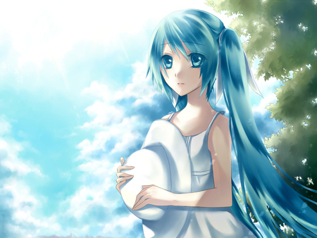 Hatsune Miku - anime girl, vocaloid, twintails, beautiful, hot, beauty, miku, cute, hatsune, aqua hair