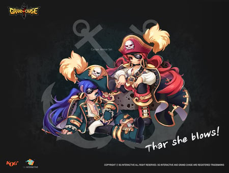 Grand Chase Pirates - grand chase, pirate, blue, red