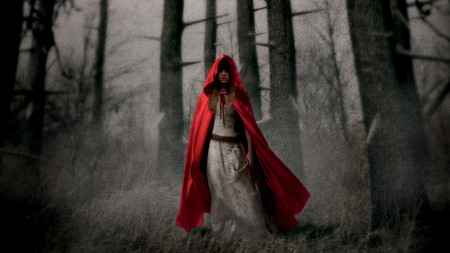 Red Riding Hood - model, actresses, beautiful, red riding hood, models, valerier, songwriter, valerie, forests, movie, singer, nature, amanda seyfried, celebrity, people, trees, music, entertainment