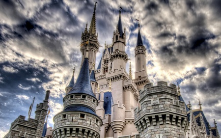 Castle - nature, sky, beautiful, castle, clouds, architecture, medieval