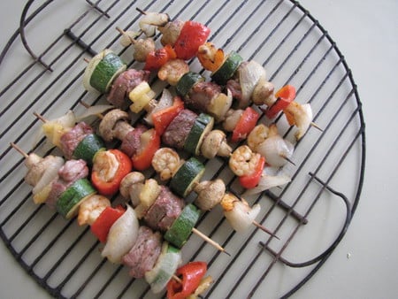 lamb & shrimp - grill, shrimp, kabobs, lamb