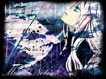 Music Noten - music, vocaloid, noten, megurine, luka