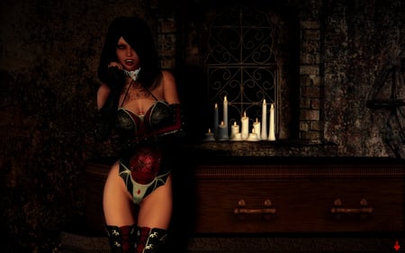 Vampire - vampire, 3d, fantasy, sexy