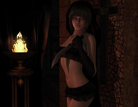 Woman - 3d, fantasy, woman, dark