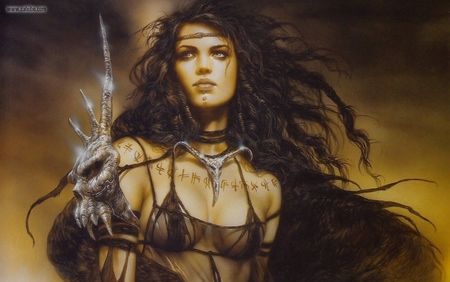 Luis Royo Wallpaper - fantasy, midevil, lady, beautiful