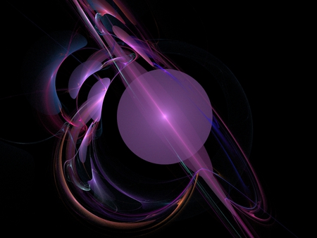 Purple ball - circle, fractal, purple, ball