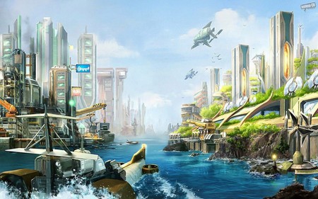 anno 2070 - abstract, city, fantasy, future