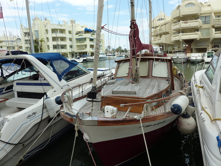 Beautiful decking on boat Benalmadena Porto - benalmadena, deck, waterfront, boat