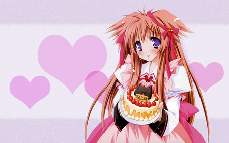 Mito Mashiro - girls, wallpaper, kiss, neko, cat, square, catgirl, ribbon, kitty, cyan, background, squares, ribbons, bunny, red, pink, love, anime, blue, mito, tail, black, cute, girl, heart, tayutama, hearts, on, cake, pie, my, sweet, mashiro, hd, ears, kitten, deity