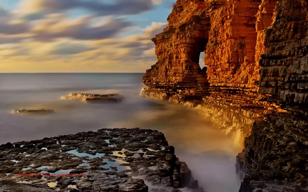 landscape - nature, water, landscape, cliff