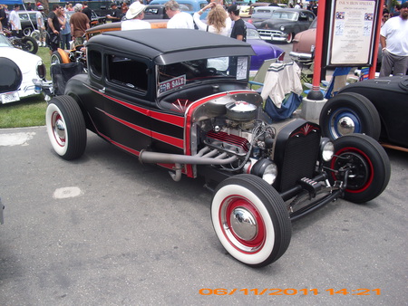 LITTLE COUPE - hot rods, cool, auto, autos, custom, coupe, ford, show, hotrod, car, outside, classic, cars, kool