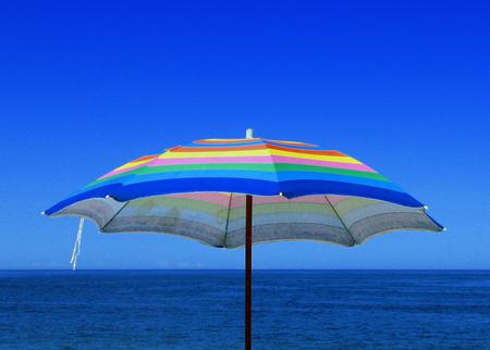 Beach - nature, sky, beach, umbrella