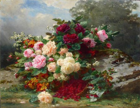 Gift of nature - beauty, gift, roses, colorful, bouquet, real, nature, painting, fragrant, painter, color, flowers, natural, diversity