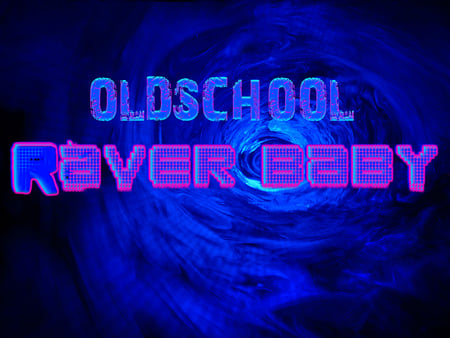 OLDSCHOOL RAVER BABY blue laser - raver, blue, laser, labrano, oldschool