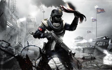 Homefront - soldier, war, freedom, cg, black, hd, homefront, black and white, action, adventure, video game