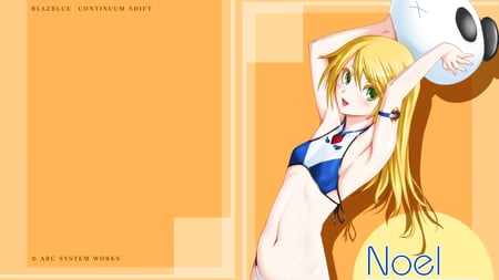 Noel - beauty, sexy, hot, long hair, anime girl, blonde hair, noel, bikini, beautiful, blazblue, cute