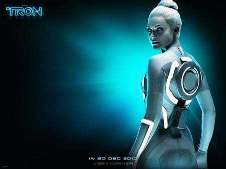 Tron: Legacy - shades, people, blue, beautiful, gem, beau garrett, models, entertainment, celebrity, tron legacy, tron, movies, actresses