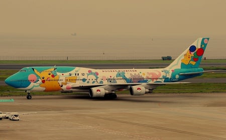 Pokemon - colors, boeing, airplane, beautiful