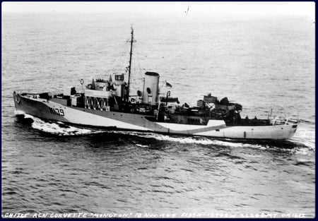 HMCS Moncton K139 - flower class, boat, military, moncton, ocean, corvette, world war 2, boats, canada, navy