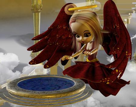 Angel - 3d, fantasy, cute, angel