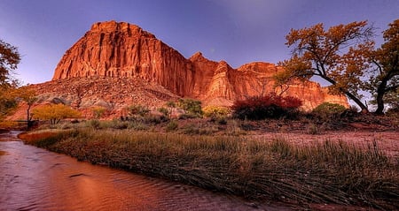 Arizona - arizona, sky, trees, hot, river, water, mountains