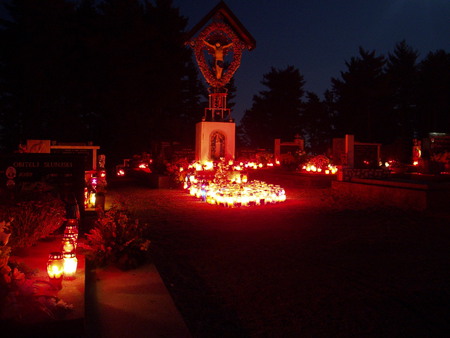 1. November - night, candle, november, cemetery