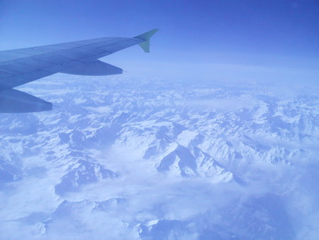 View of the Airplane - airplane, cloud, wing, nature