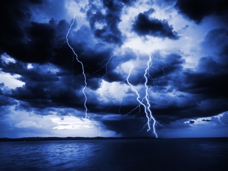 COASTAL STORM - coastal, blue, storm, eletrical