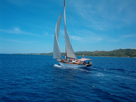 A Lone Sailboat - sailing, yacht, gulet