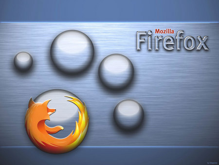 Firefox Brushed Aluminum Bubbles - pc, browser, firefox