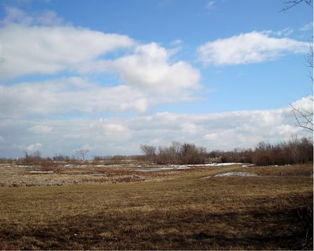 Field - nature, sky, autumn, clouds, field, spring