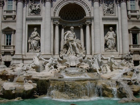 Fontana de Trevi - trevi fountain, arquitecture, fontana de trevi, italy, rome