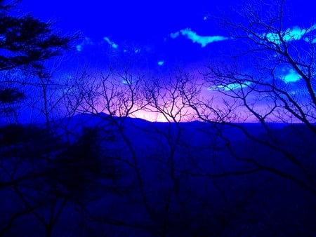 Tungsten mountains - mountains, blue, sky