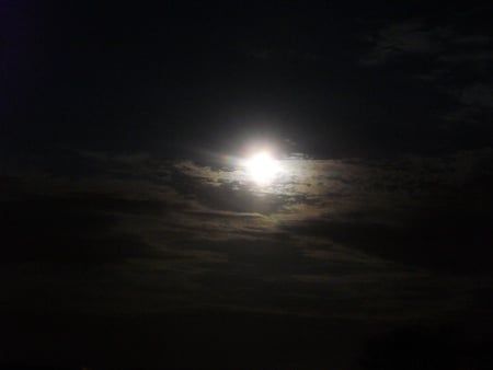 Moonlight clouds - moon, sky, dark, clouds