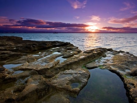 Sunset - sky, ocean, nature, sunset