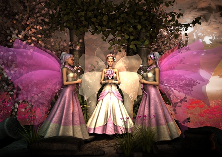 Fairies - fairies, beauty, 3d, fantasy