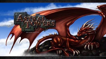 Astral Towers 01 - card, fantasy, game, dragon, astral