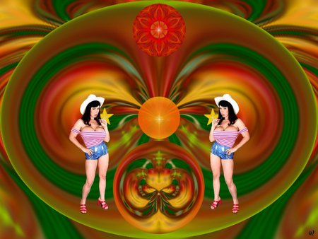 Southern Heat - eye candy, collage, 3d, fractal, abstract